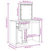 vidaXL Dressing Table with LED Lights Black 90x42x132.5 cm