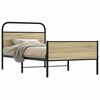 vidaXL Bed Frame without Mattress 107x203 cm Sonoma Oak Engineered Wood