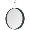 vidaXL Hanging Mirror with Hook Black 30 cm