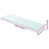 vidaXL Shelf Panel Glass Clear 100x30 cm