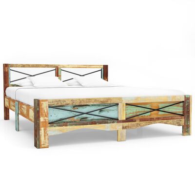 vidaXL Bed Frame Solid Reclaimed Wood 160x200 cm