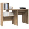 vidaXL Desk Artisan Oak 131.5 x 50 x 106.5 cm Engineered Wood