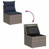 vidaXL 8 Piece Garden Sofa Set with Cushions Grey Poly Rattan Acacia