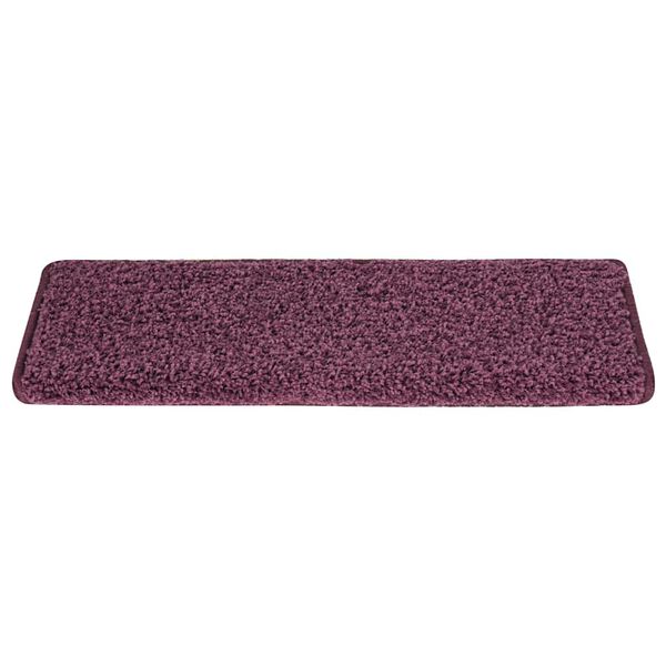 vidaXL Stair Mats 15 pcs 65x21x4 cm Dark Purple Rectangular Edge