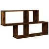 vidaXL Wall Shelf Smoked Oak 100x20x53 cm Engineered Wood