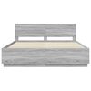 vidaXL Bed Frame Grey Sonoma 180 x 200 cm Engineered Wood