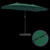 vidaXL Garden Parasol Green 385 x 209 x 244 cm Polyester