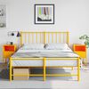 vidaXL Bedside Cabinets 2 pcs Mustard Yellow 36x39x60.5 cm Steel