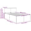 vidaXL Bed Frame Grey Sonoma 120 x 200 cm Engineered Wood