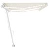 vidaXL Manual Retractable Awning with LED 600x300 cm Cream