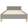 vidaXL Bed Frame without Mattress Light Grey 90x190cm Single Fabric