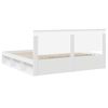 vidaXL Bed Frame with Headboard White 200 x 200 cm Solid Pine Wood