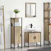 vidaXL Bathroom Furniture Set with Shelf 3 pcs Brown Engineered wood