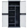 vidaXL Garden Cabinet Black 89 x 54 x 190 cm Plastic