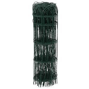 vidaXL Garden Border Fence Powder-coated Iron 10x0.65 m