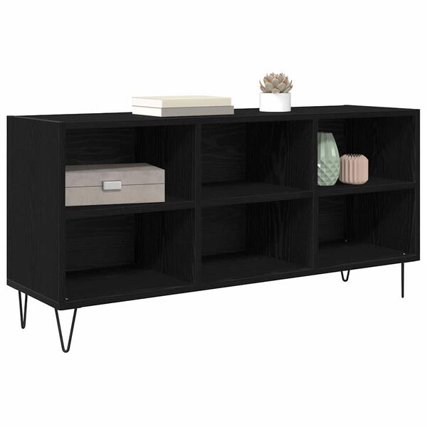 vidaXL TV Cabinet Black Oak 103.5 x 30 x 50 cm Engineered Wood