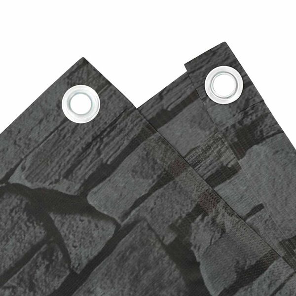 vidaXL Balcony Privacy Screen Ledge Stone Look Grey 800x75 cm PVC