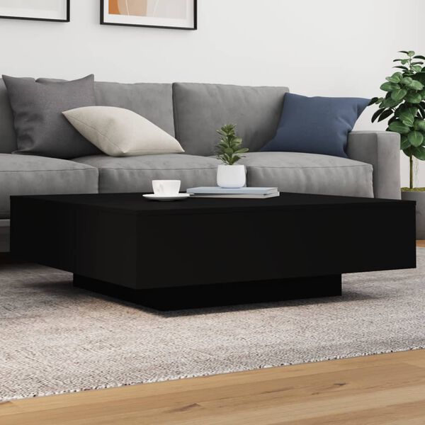vidaXL Coffee Table Black 100x100x31 cm Engineered Wood