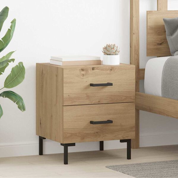 vidaXL Bedside Cabinet Artisan Oak 40 x 35 x 47.5 cm Engineered Wood