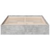 vidaXL Bed Frame with Drawers without Mattress Concrete Grey 135x190 cm Double