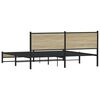 vidaXL Metal Bed Frame without Mattress Sonoma Oak 160x200 cm