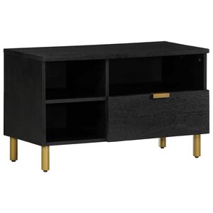vidaXL TV Cabinet Black 80x33x46 cm Engineered Wood