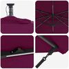 vidaXL Cantilever Banana Parasol Bordeaux red 249 x 249 x 250 cm