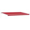 vidaXL Retractable Awning Red 500 x 300 cm Fabric and Metal
