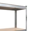 vidaXL Storage Shelf Silver 80x40x160 cm Steel and MDF