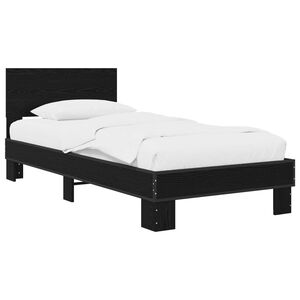 vidaXL Bed Frame with Headboard Black Oak 80 x 200 cm Engineered Wood