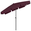 vidaXL Beach Parasol Bordeaux Red 200x125 cm