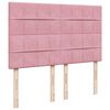 vidaXL Ottoman Bed with Mattresses Pink 140x200cm Velvet