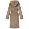 vidaXL Bathrobe Hoodie Camel XL Flannel