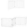 vidaXL Dog Gate with Door Foldable 12 Panels White 960 cm Poplar Wood