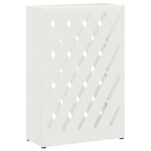 vidaXL Rain Umbrella Stand White 28 x 12 x 41 cm Steel