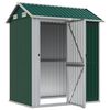 vidaXL Garden Shed Green 192x152.5x237 cm Galvanised Steel