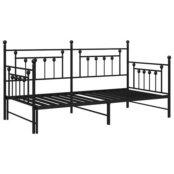 vidaXL Daybed Frame Black 90 x 200 cm Steel