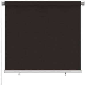 vidaXL Outdoor Roller Blind 165(W)x140(H) cm Brown HDPE