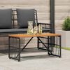 vidaXL Outdoor Table Black 80 x 40 x 40 cm Steel and Poly Rattan