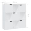 vidaXL Bookshelf White 88.5x27.5x88 cm Engineered Wood