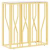 vidaXL Console Table Gold 70x30x70 cm Stainless Steel and Glass