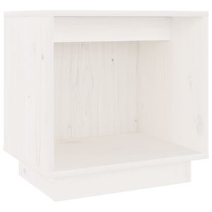 vidaXL Bedside Cabinet White 40x30x40 cm Solid Wood Pine