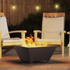 vidaXL Fire Pit Black 60 x 60 x 30 cm Steel