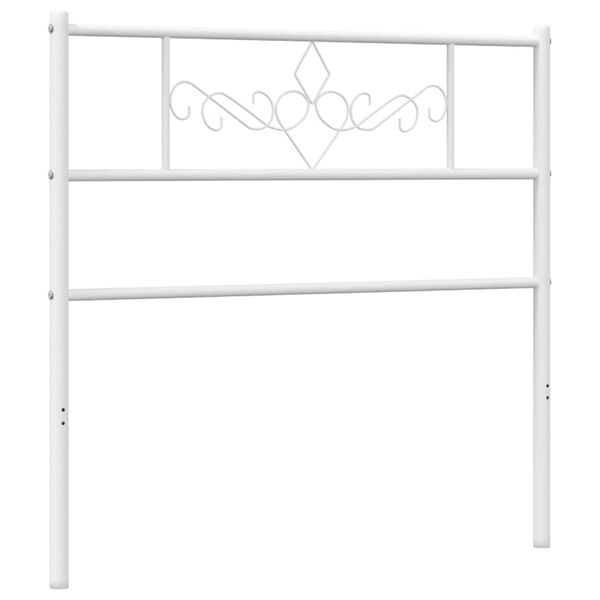 vidaXL Metal Replace Headboard White 107 cm