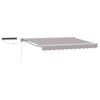 vidaXL Electric Retractable Awning Light Grey and White 3.5 x 2 m