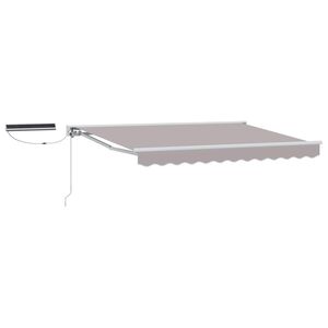vidaXL Electric Retractable Awning Light Grey and White 3.5 x 2 m