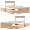 vidaXL Bed Frame without Mattress 75x190 cm Small Single Solid Wood Pine