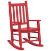 vidaXL Rocking Chairs for Children 2 pcs Red Solid Wood Poplar