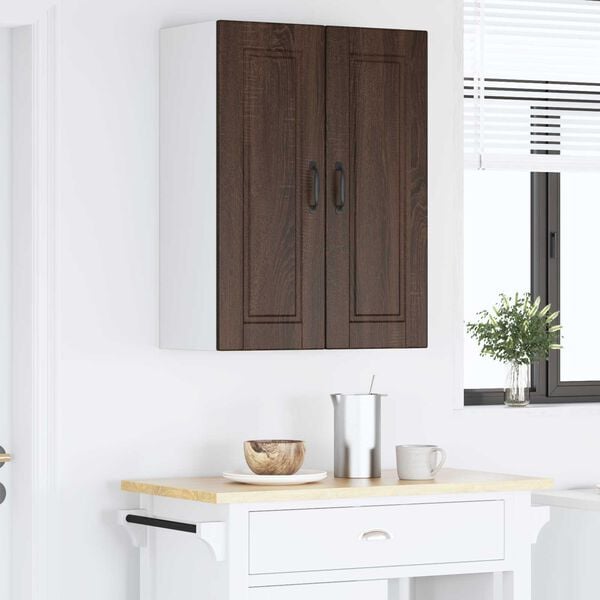 vidaXL Kitchen Cabinet 2 pcs Brown Oak 30 x 31 x 80 cm Engineered Wood