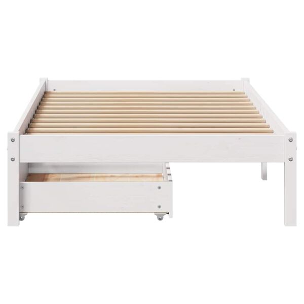vidaXL Bed Frame without Mattress White 90x200 cm Solid Wood Pine